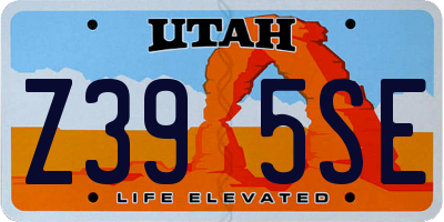 UT license plate Z395SE