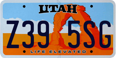 UT license plate Z395SG