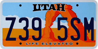 UT license plate Z395SM