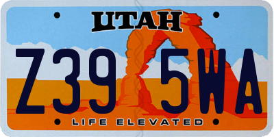 UT license plate Z395WA