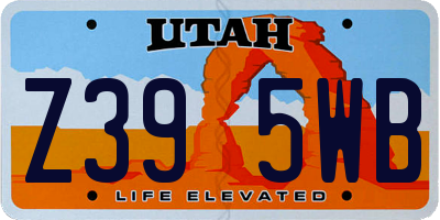 UT license plate Z395WB