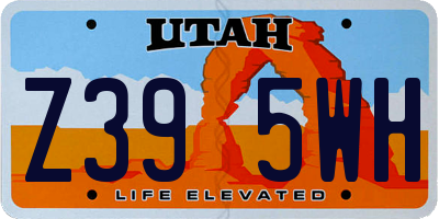 UT license plate Z395WH