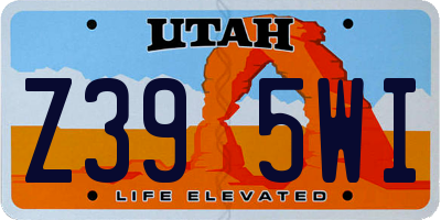 UT license plate Z395WI