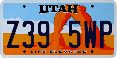 UT license plate Z395WP