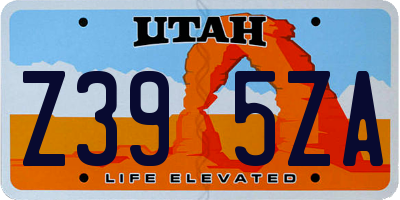 UT license plate Z395ZA