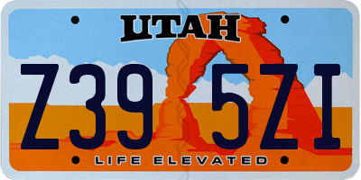 UT license plate Z395ZI