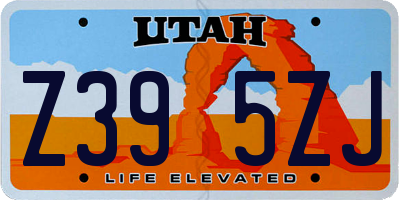 UT license plate Z395ZJ