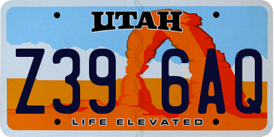 UT license plate Z396AQ
