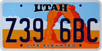 UT license plate Z396BC