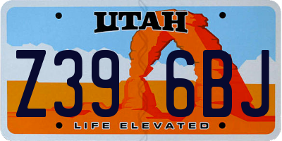 UT license plate Z396BJ