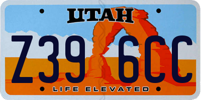 UT license plate Z396CC