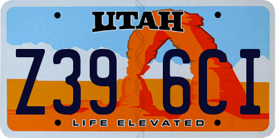 UT license plate Z396CI