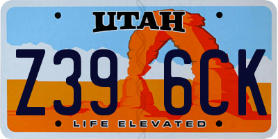UT license plate Z396CK