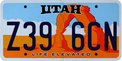 UT license plate Z396CN