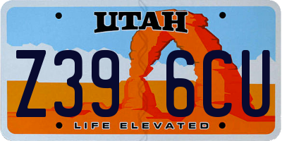 UT license plate Z396CU