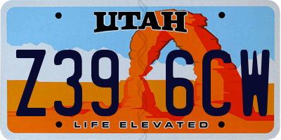 UT license plate Z396CW
