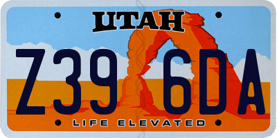 UT license plate Z396DA