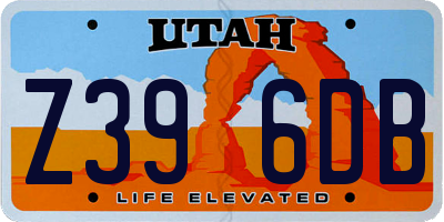 UT license plate Z396DB