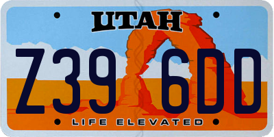 UT license plate Z396DD