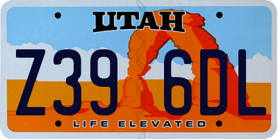 UT license plate Z396DL