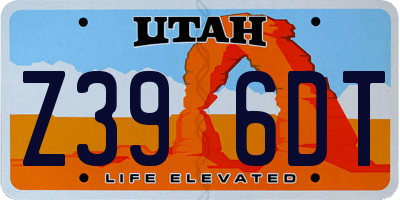 UT license plate Z396DT