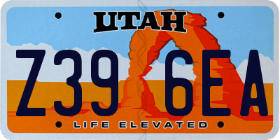 UT license plate Z396EA