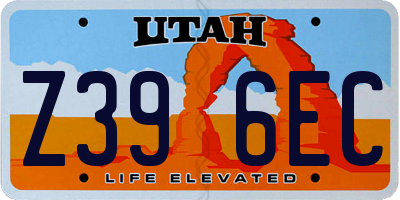UT license plate Z396EC