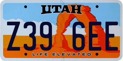 UT license plate Z396EE