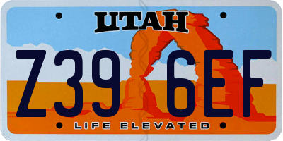 UT license plate Z396EF