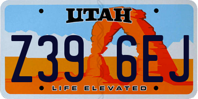 UT license plate Z396EJ