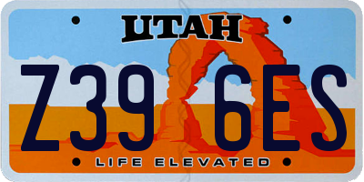 UT license plate Z396ES