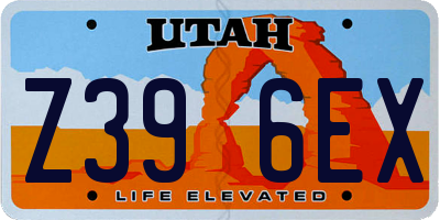 UT license plate Z396EX