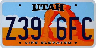 UT license plate Z396FC