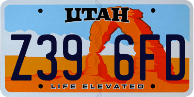 UT license plate Z396FD
