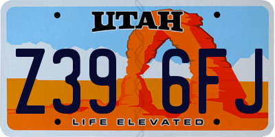 UT license plate Z396FJ