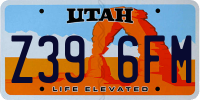 UT license plate Z396FM