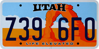 UT license plate Z396FO