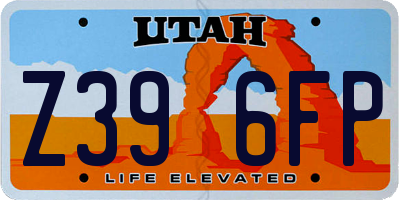 UT license plate Z396FP