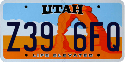 UT license plate Z396FQ