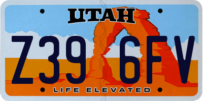 UT license plate Z396FV