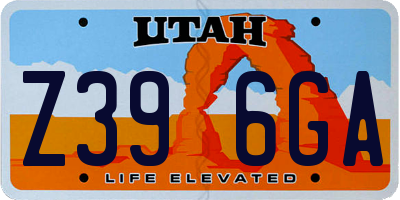 UT license plate Z396GA
