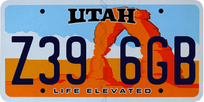 UT license plate Z396GB