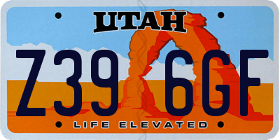 UT license plate Z396GF