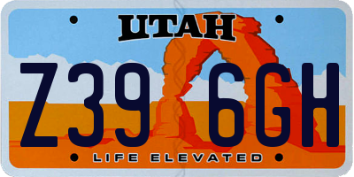 UT license plate Z396GH