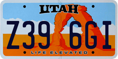 UT license plate Z396GI