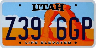 UT license plate Z396GP