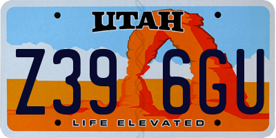 UT license plate Z396GU
