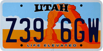 UT license plate Z396GW