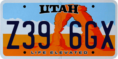 UT license plate Z396GX