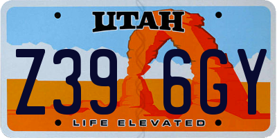 UT license plate Z396GY